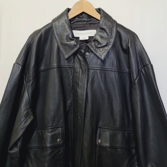 $359 Unworn Treasure & Bond Black Leather Jacket - Picture 2 of 7